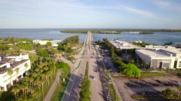 Luchtfoto Onthullen Crandon Park Key Biscayne — Stockvideo