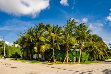 Miami Beach, FL, ABD - 15 Mayıs 2021: Venedik Adaları 'ndaki Miami Beach' te lüks bir aile evinin fotoğrafı