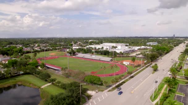 Aerial Video Top Rated Cooper City High School Usa — 图库视频影像