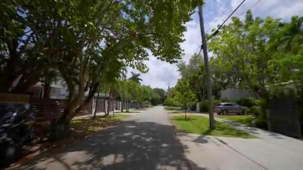 Calles Sombrías Coconut Grove Miami — Vídeos de Stock