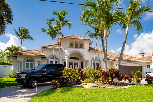 Delray Beach Usa Května 2021 Rodinný Dům Sousedství Tropic Isle — Stock fotografie