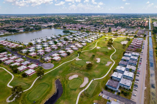 Delray Beach Usa Május 2021 Légi Felvétel Kings Point Kényelem — Stock Fotó