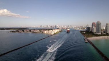 Miami Plajı FL USA 5k hava aracı atışı