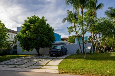 Miami, FL, ABD - 3 Haziran 2021 Key Biscayne Miami FL ABD 'deki lüks bekar aile evi