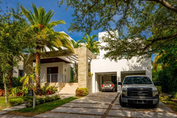 Miami Usa June 2021 Luxury Single Family Home Key Biscayne — Stock Photo, Image