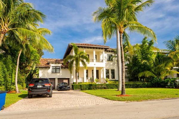 Miami Usa Června 2021 Luxusní Rodinný Dům Key Biscayne Miami — Stock fotografie