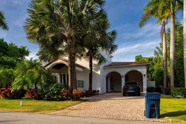 Miami Usa Června 2021 Luxusní Rodinný Dům Key Biscayne Miami — Stock fotografie