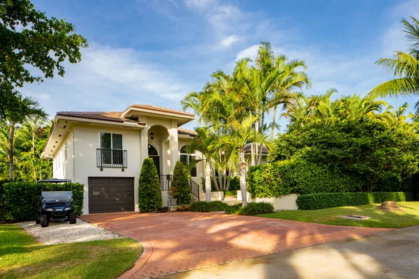 Miami Usa June 2021 Luxury Single Family Home Key Biscayne — Stock Photo, Image