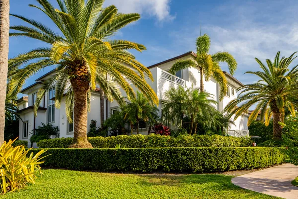 Miami Usa Června 2021 Luxusní Rodinný Dům Key Biscayne Miami — Stock fotografie
