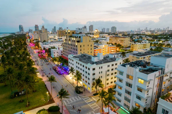 Miami Beach Verenigde Staten Juni 2021 Luchtfoto Hotels Miami Beach — Stockfoto