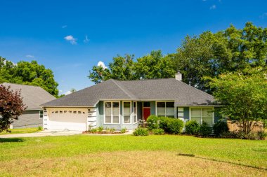Tallahassee, FL, USA - May 12, 2021: Single family house in Tallahassee Florida USA clipart