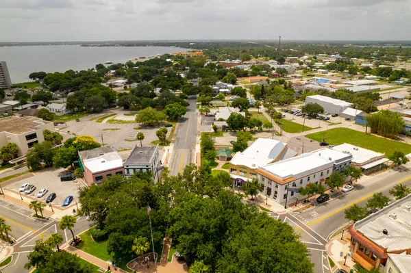 Letecká Fotografie Downtown Sebring Florida Usa Historická Čtvrť — Stock fotografie