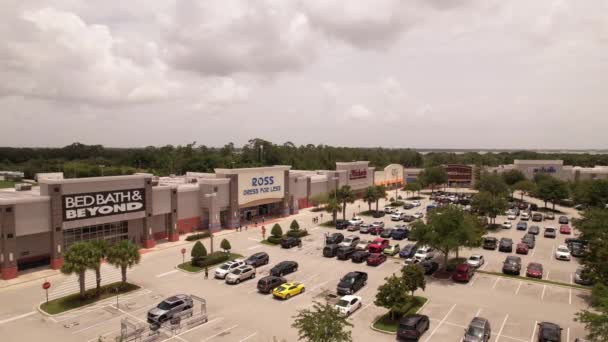 Shopping Plaza Sebring Florida Luchtfoto — Stockvideo