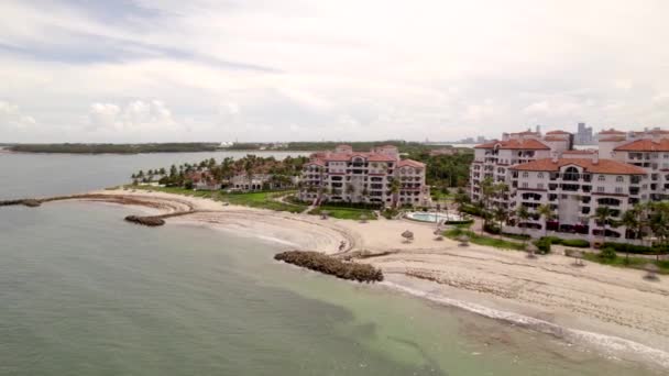 Miami Beach Fisher Island Filmové Záběry — Stock video