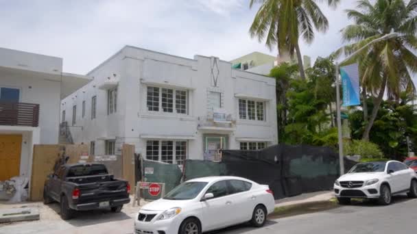 Miami Beach Usa June 2021 Old Miami Beach Condominium Restoration — Stock Video