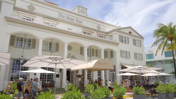 Miami Beach Usa June 2021 Betsy Ross Hotel Ocean Drive — 비디오