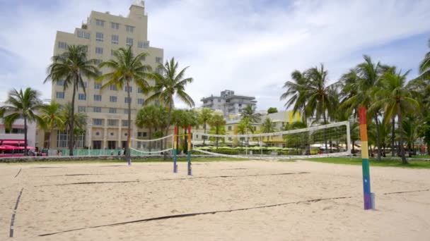 Δίκτυα Βόλεϊ Miami Beach Αργή Κίνηση — Αρχείο Βίντεο