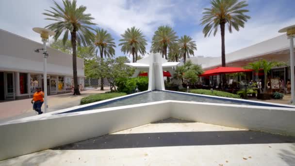 Miami Beach Usa Juni 2021 Fountains Lincoln Road Miami Beach – Stock-video
