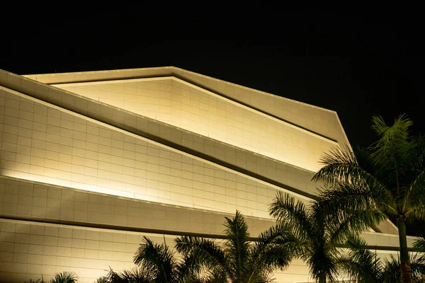 Adrienne Arsht Center Performing Arts Building Miami Nocy — Zdjęcie stockowe