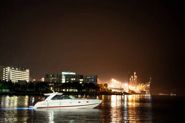 Miami Usa July 2021 People Having Party Boat Miami Scene — Stock Photo, Image