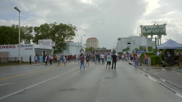 Miami Abd Temmuz 2021 Miami Little Havana Sokak Desteği Küba — Stok video