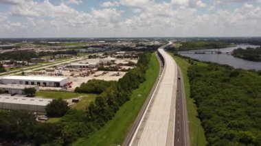 Aerial 4k video Selmon Otoyol Tampa FL
