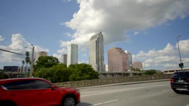 4k yer hareketi videosu Tampa FL ABD şehir merkezi