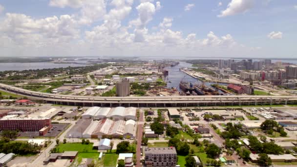 Légi Felvétel Port Tampa Florida — Stock videók