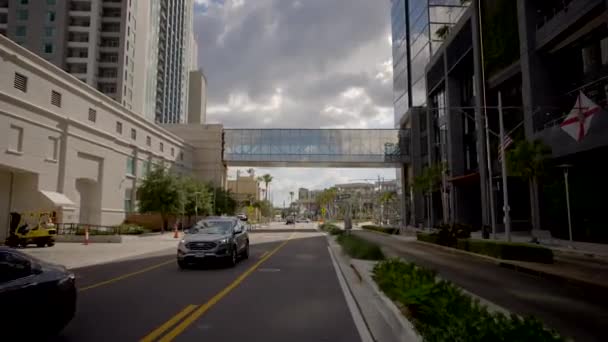 Conducir Través Del Centro Tampa — Vídeo de stock