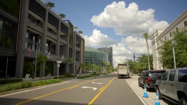 Tampa Florida Nın Merkezindeki Sokaklar — Stok video