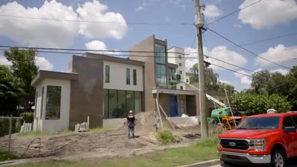 Construção Casa Luxo Davis Island Tampa Florida Eua — Vídeo de Stock