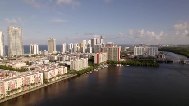 Letecký Video Sunny Isles Beach Miami Dade Usa — Stock video