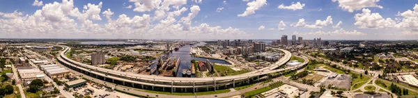 Aerial Panorama Port Tampa Amerikai Egyesült Államok — Stock Fotó