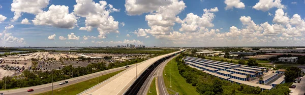 Αεροφωτογραφία Selmon Expressway Tampa Υπερυψωμένη Hov Road — Φωτογραφία Αρχείου