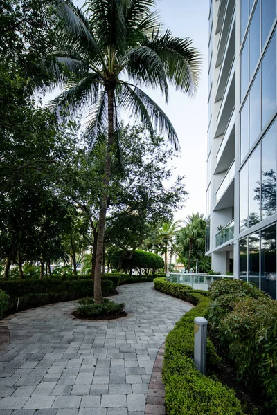 Sendero Peatonal Ciudad Cerca Edificios Gran Altura Fort Lauderdale Estados —  Fotos de Stock