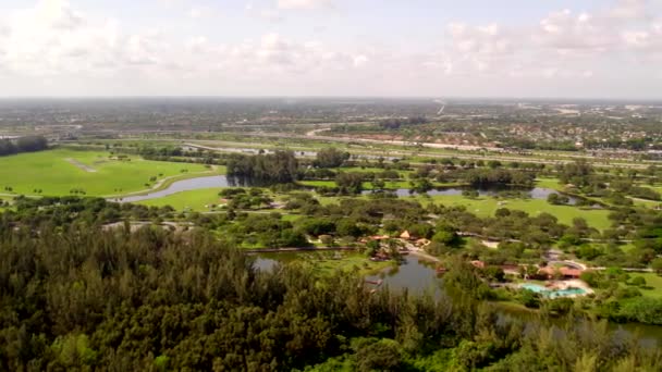 Повітряна Панорама Застрелила Маркем Парк Флорида — стокове відео