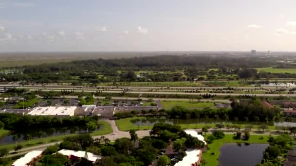 Авіаційне Відео Шосе 595 Допомогою Markham Park Sunrise Florida Usa — стокове відео