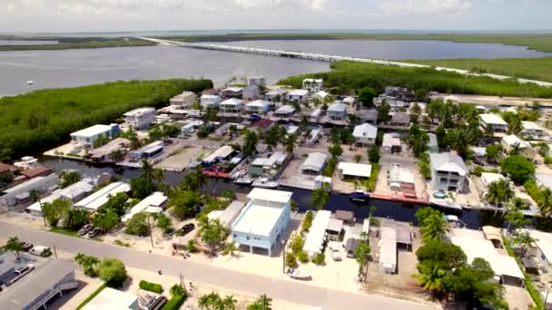 Avión Tripulado Vídeo Florida Keys Hogares — Vídeos de Stock