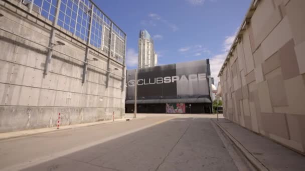 Miami Usa Augusti 2021 Club Space Och Heart Downtown Miami — Stockvideo