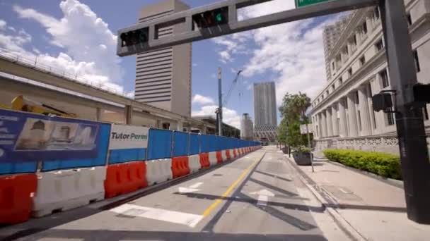 Miami Usa Srpna 2021 Stavba Nového Občanského Pozůstalostního Soudu Centru — Stock video