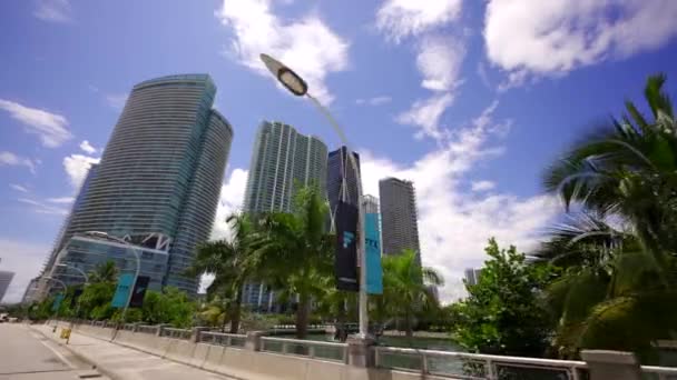Miami Usa Agustus 2021 Pencakar Langit Tertinggi Miami Scene Motion — Stok Video