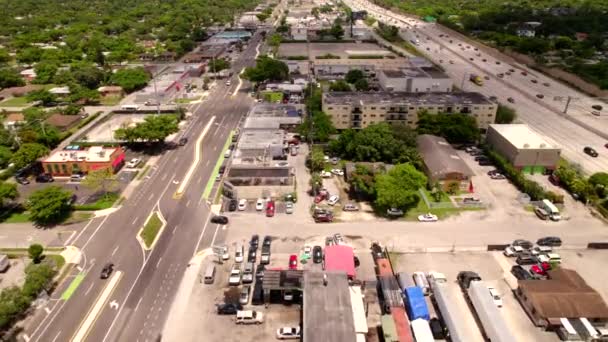 Luftbild Industriegebiet Miami Zwischen I95 Und 441 State Road — Stockvideo