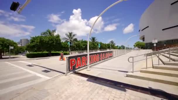 Parking Pięć Dolarów Przy Znaku Drogowym Downtown Miami — Wideo stockowe
