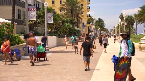 Films Hollywood Beach Walkway Summer Vibes 2021 — Video