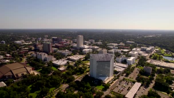 Zdjęć Lotniczych Piękno Downtown Tallahassee Florida State Capitol — Wideo stockowe