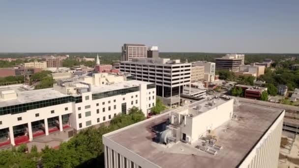 Letecké Video Banky Obchodní Čtvrti Downtown Tallahassee Usa — Stock video