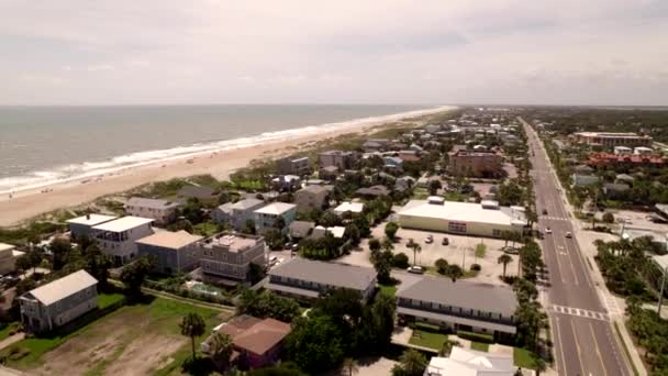 Luchtfoto Tour Augustine Beach Florida Verenigde Staten — Stockvideo