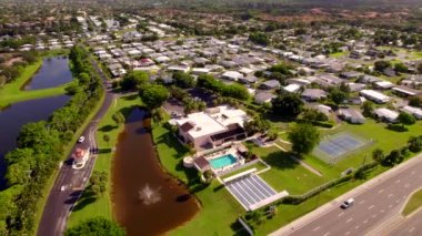 Hava görüntüsü Boynton Beach Sunny South Estates 4k
