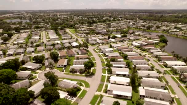 Drone Aérien Haut Gamme Communauté Parc Maisons Mobiles Floride — Video