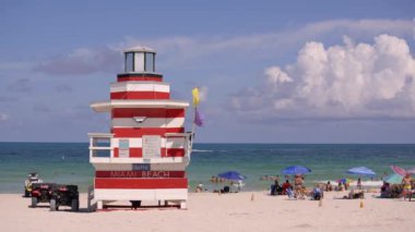 4k Miami Güney Sahili Cankurtaran Kulesi